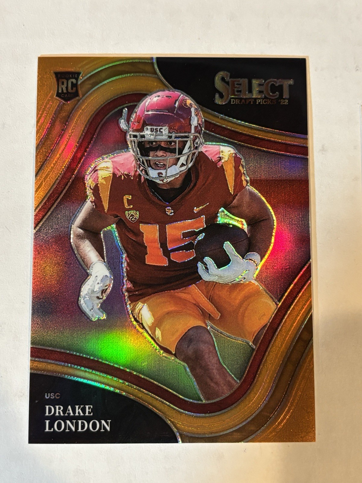Drake London Panini Select Draft Picks #107 Orange
