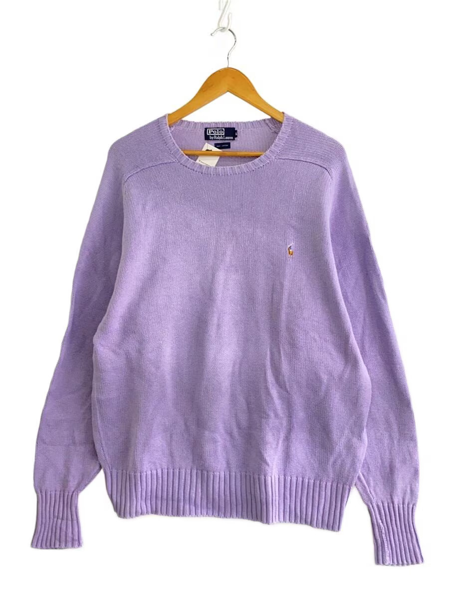 POLO RALPH LAUREN 90s Rare Color Raglan Sleeve Knit Sweater (Thick) LL Cotton PU