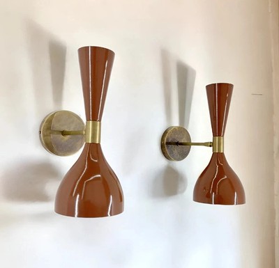 Mid Century Italian Sputnik Wall Light Wall Fixture Lamps Wall Sconce Pair Lamp