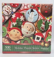 New Sealed Majestic Holiday Puzzle Series Christmas Cookies 500 Piece Puzzle