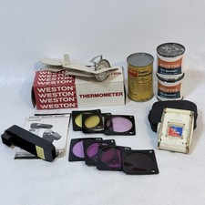 Lot of Vintage Dark Room Photography Collectibles Kodak Weston Sixtomat Lenses