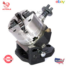 3" Inches/ 80 mm Tilting Rotary Table with 80 mm 4 Jaws Chuck Milling