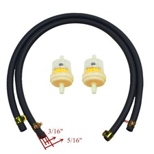 Fuel Line Hose Fuel Filter 4pcs Clamps Lawn Mower Non Fuel Injected Cars