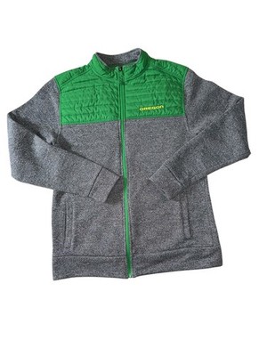 Oregon Ducks Jacket  Colosseum Gray/Kelly Green Herringbone Ncaa