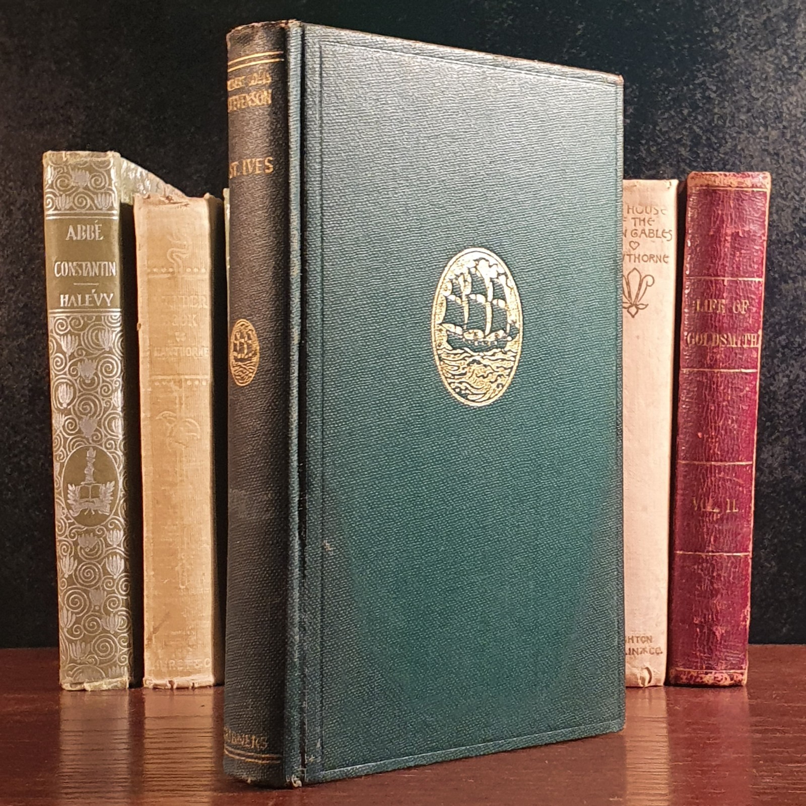 Antique Classic Literature 10 Book Lot - Hawthorne Longfellow Stevenson Lawrence