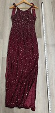 Romy Scala Silk Sequin Beaded Column Evening Gown Size M