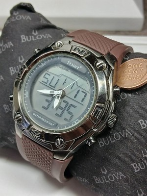 Stauer 24608 Hybrid Analog and Digital Men's Dual Time Chronograph Watch