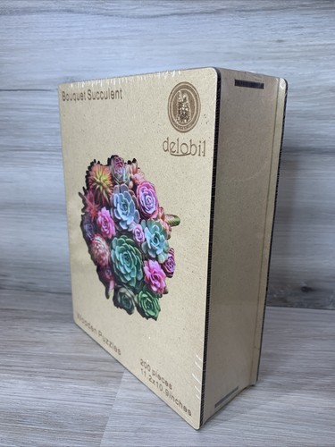 delobil Wooden Puzzles “Bouquet Succulent” Jigsaw Puzzle 200 Pieces 5/2024 New - Picture 2 of 5