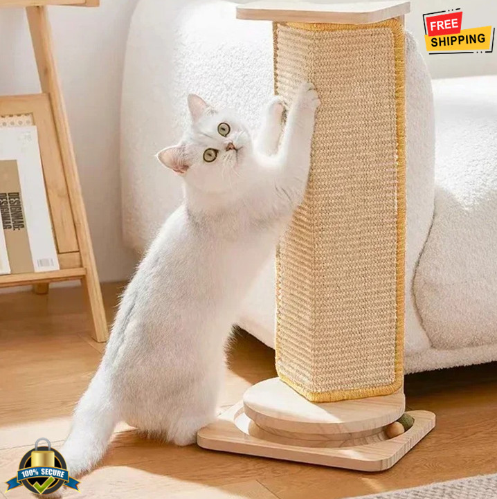 Natural Sisal Cat Scratcher Mat – Floor Pad To Protect Carpets & Couch This Natu