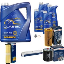 BOSCH Inspektionspaket 9L MANNOL Classic 10W-40 für Mercedes S-Klasse W220
