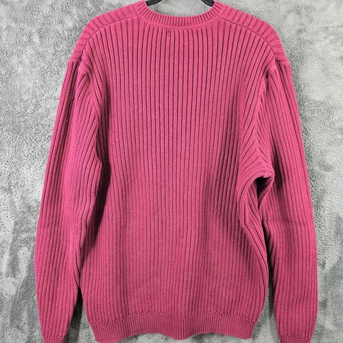 Eddie Bauer Ribbed Sweater Mens XLT Burgundy Long Sleeve Heavy Made In Australia - Picture 6 of 6