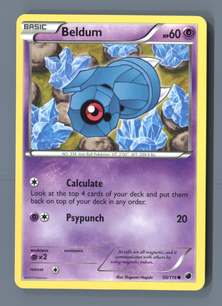 Beldum 50/116 Common Plasma Freeze Pokemon Lightly Played