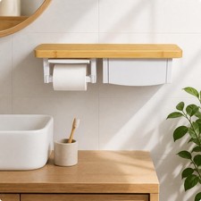 Bathroom Organizer Rounded Corners Bathroom Tissue Storage Holder Wipe-Clean