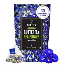 BLUE TEA - Butterfly Pea Flower Tea - 10 Count - Pyramid Plant Based Tea Bag A
