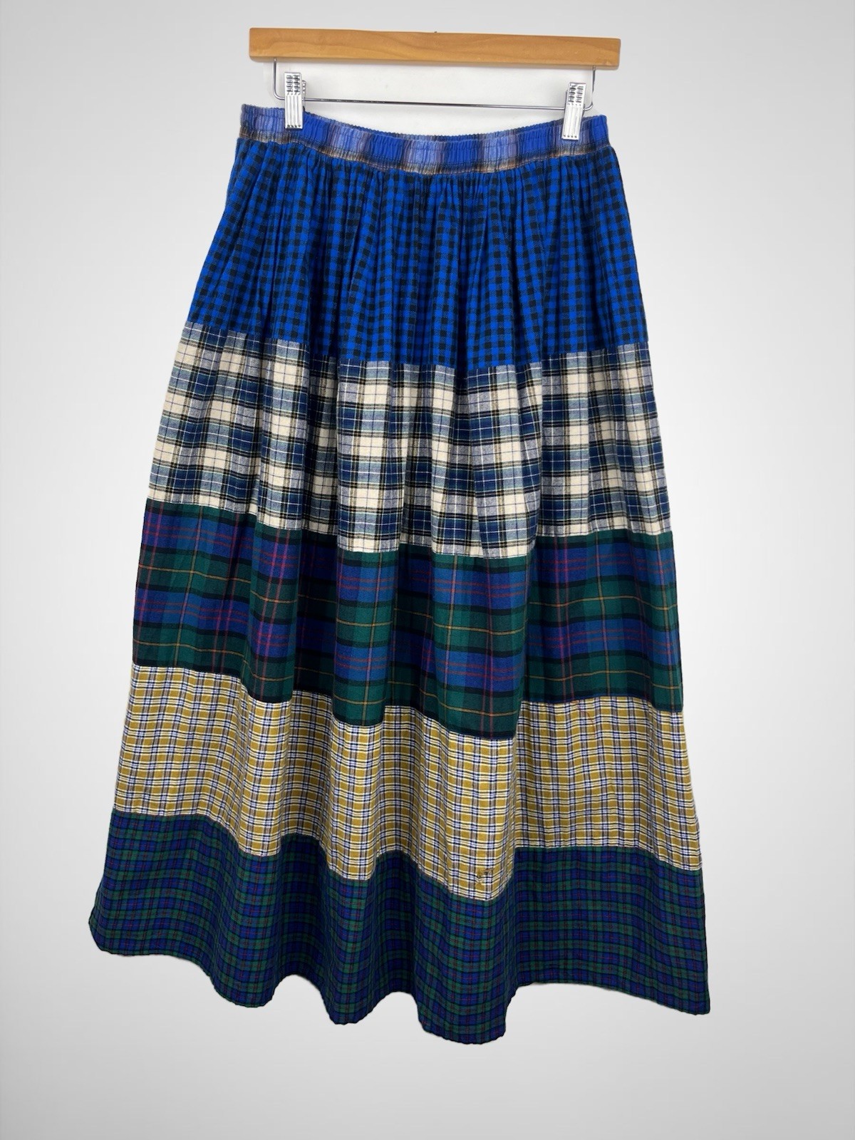 Options U.S.A Multicolor Mixed Pattern Plaid Maxi… - image 12