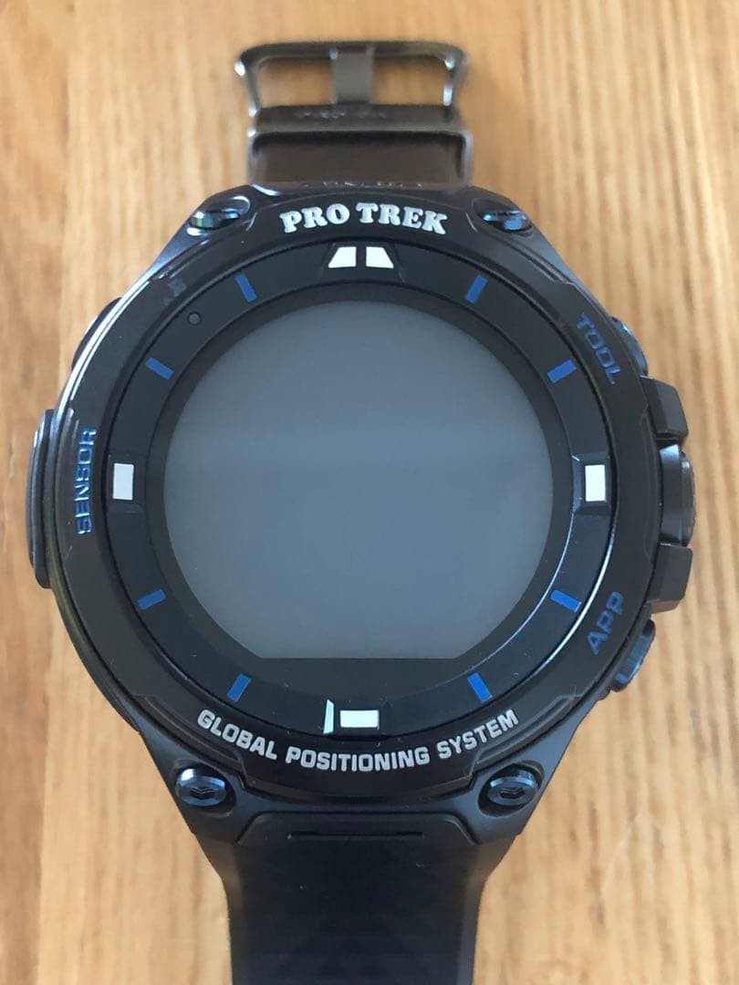 Casio Pro Trek WSD-F20S-BK Smartwatch GPS Altimeter Tactical Used