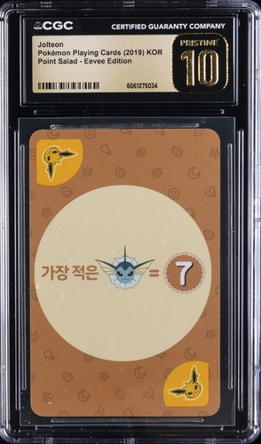2019 POKEMON PLAYING CARDS KOR POINT SALAD - EEVEE ED JOLTEON CGC 10 PERFECT