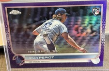 2022 Topps Chrome Series Ryan Pepiot #USC114 Purple Refractor Rookie Debut