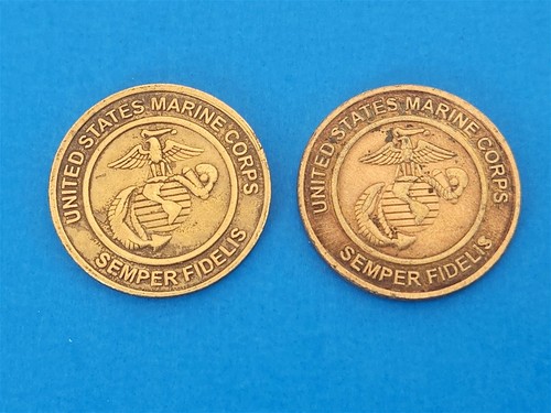 (2) United States Marine Corps Challenge Coin "Toys for Tots" - Lot of 2