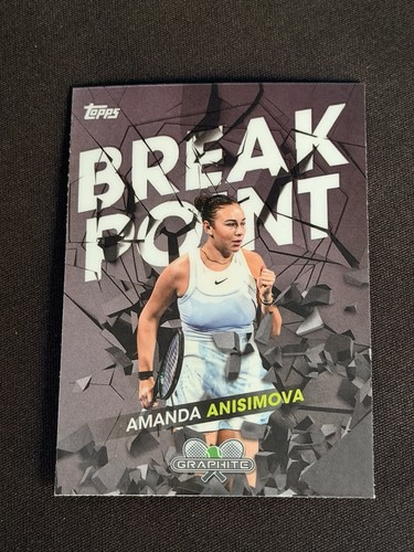 Amanda Anisimova – 2026 Topps Graphite Tennis · Break Point #BP-19 Amanda Anisimova
