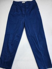 Vintage LLBean Womens Original Fit Blue Pants Size 10 PETITE High Waist