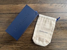 LOUIS VUITTON Navy Empty Box Sunglasses Case Magnetic 6.5x2.8x2.4 With Dust Bag