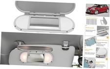 Sun Visor Vanity Mirror Cover Compatible with Mini F55 Makeup Mirror Gray