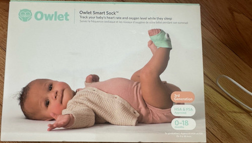 Owlet Smart Sock 3rd Generation Baby Monitor Mint Green for 0-18 Months