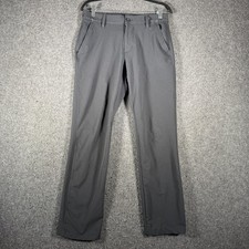 Under Armour Mens Black Golf Pants Flat Front Straight Leg 30x30 Polyester