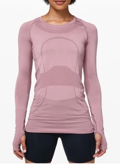 Lululemon Athletica Women’s Blush Pink Swiftly Tech LS Performance Gym Shirt 4
