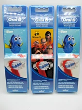 6 NEW Oral-B Replacement Toothbrush Heads "Finding Dory" & "Incredibles"