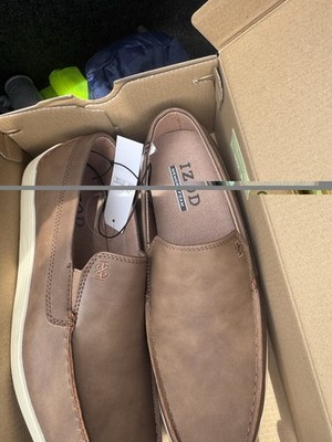 NEW IZOD Men's Seapoint Memory Foam Slip On Shoes Loafers - SIZE 10-  TAN NIB