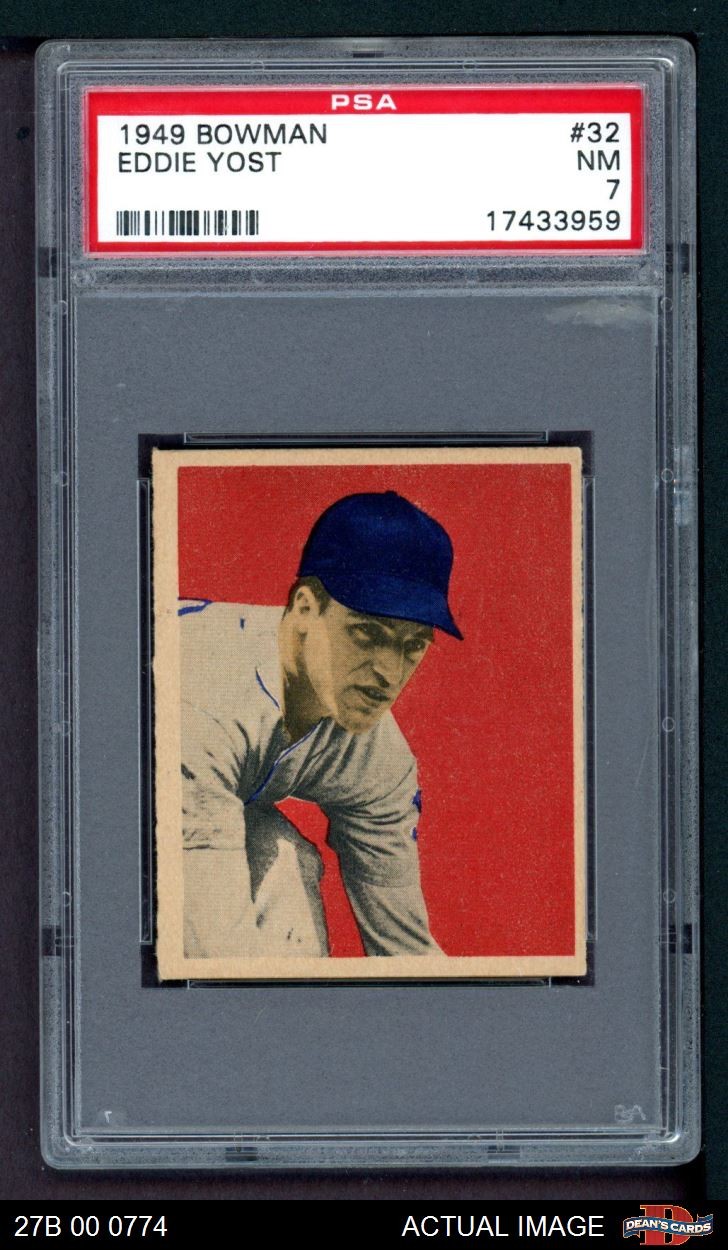 1949 Bowman #32 Eddie Yost Senators RC PSA 7 - NM