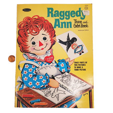Vintage 1970 Raggedy Ann Trace and Color Book Whitman 1414 Authorized Edition