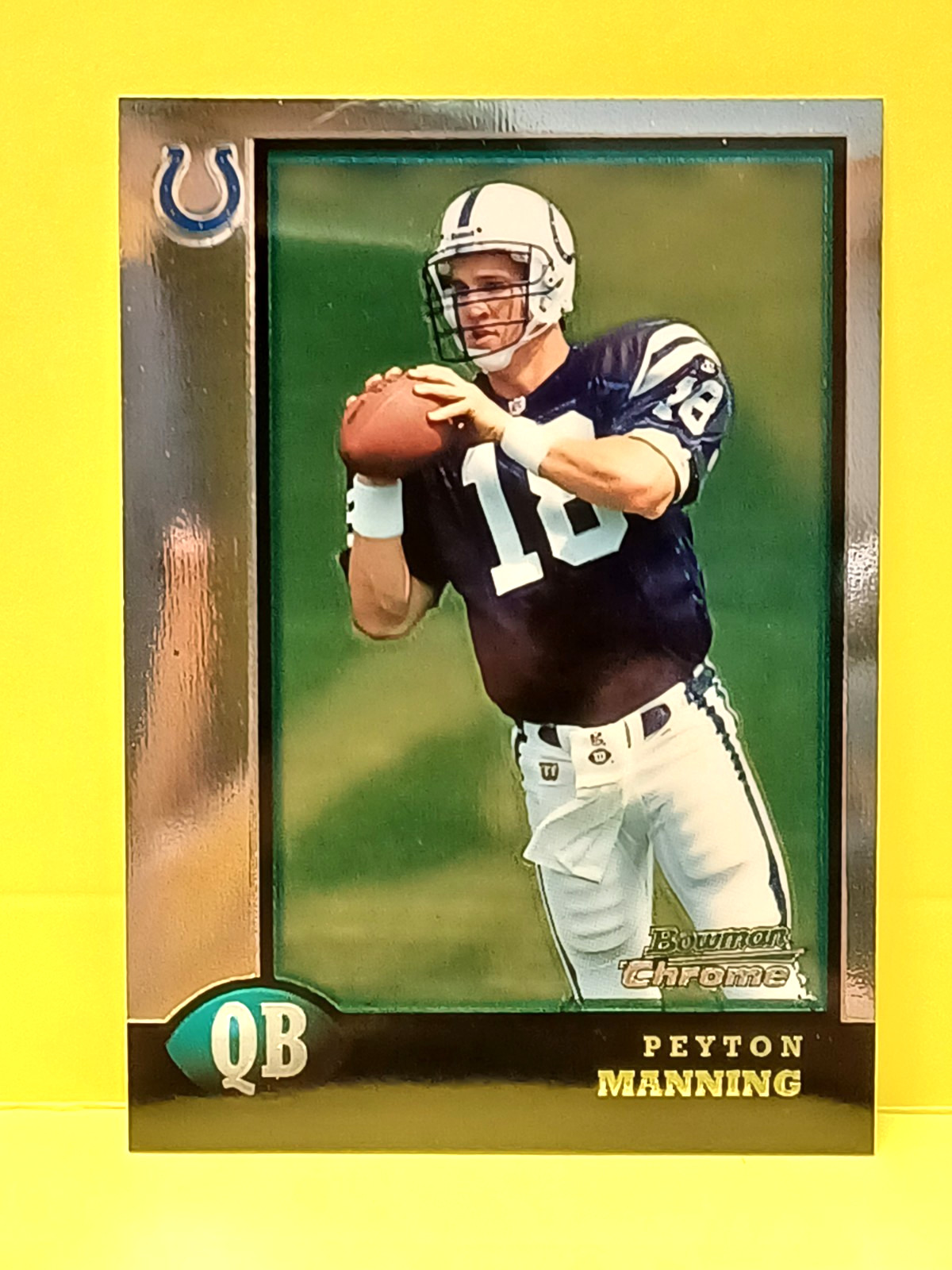 1998 BOWMAN CHROME PREVIEW PEYTON MANNING ROOKIE CARD #BCP1 INDIANAPOLIS COLTS