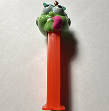 PEZ Green Cartoon Character Dispenser Head w/ Pink Tongue, Orange Stem