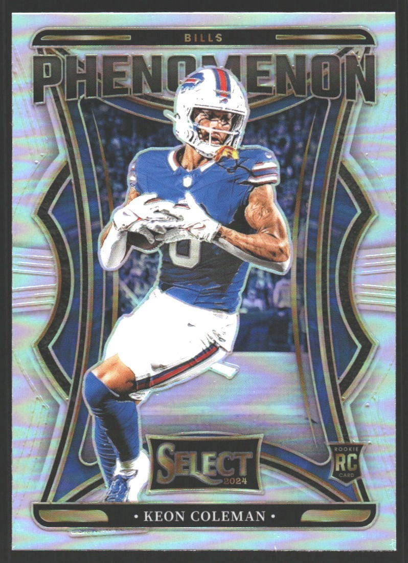 KEON COLEMAN 2024 PANINI SELECT PHENOMENON SILVER #12 RC BUFFALO BILLS
