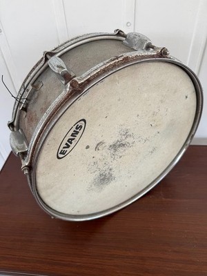 Vintage Made In Japan 14” Steel Snare Drum MIJ 1960s Heavy Patina