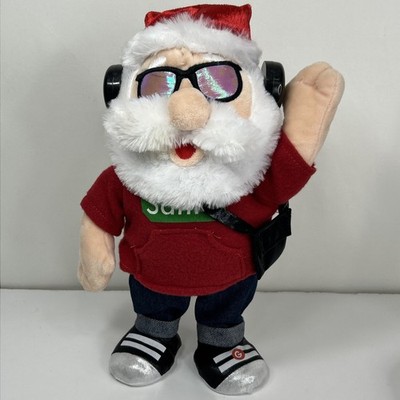 Gemmy Animated Santa Plush Claus Dance Sing Side Stepper Party Rock Anthem