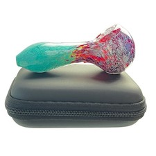 4''Tobacco Pipe Glass Smoking Pipe Gorgeous Bowl Collectible Handmade Pipes Box