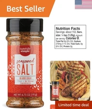 Flavor-Enhancing Seasoned Salt, 6.75 Ounce (Pack of 3) - No Artificial Additives