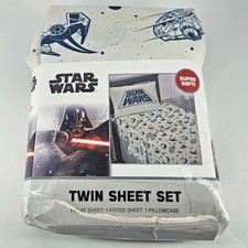 Disney Star Wars 3 Piece Twin Sheet Set Flat Sheet Fitted Sheet Pillowcase