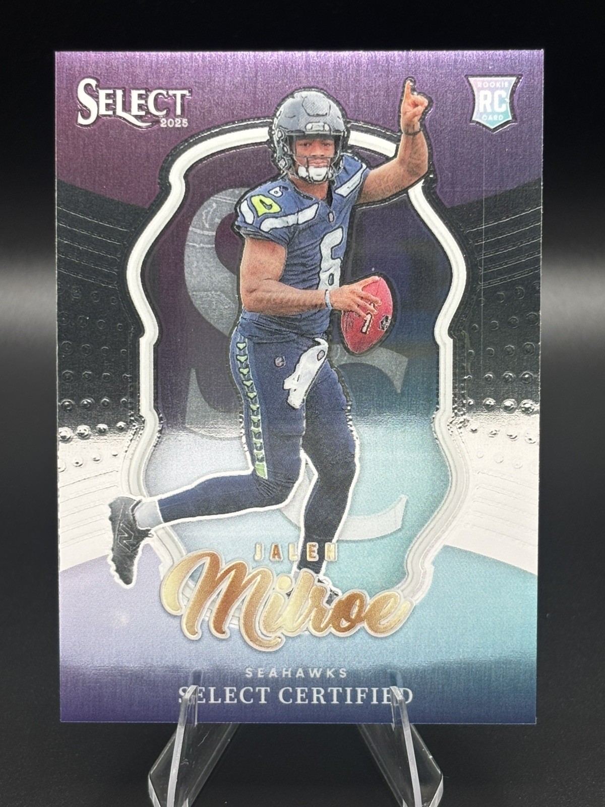 2025 Panini Select Certified Rookies Jalen Milroe Seahawks Football Card #13