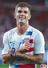 CHRISTIAN PULISIC SIGNED UNITED STATES USMNT 12x8 PHOTO (ACG CERT AG18116)