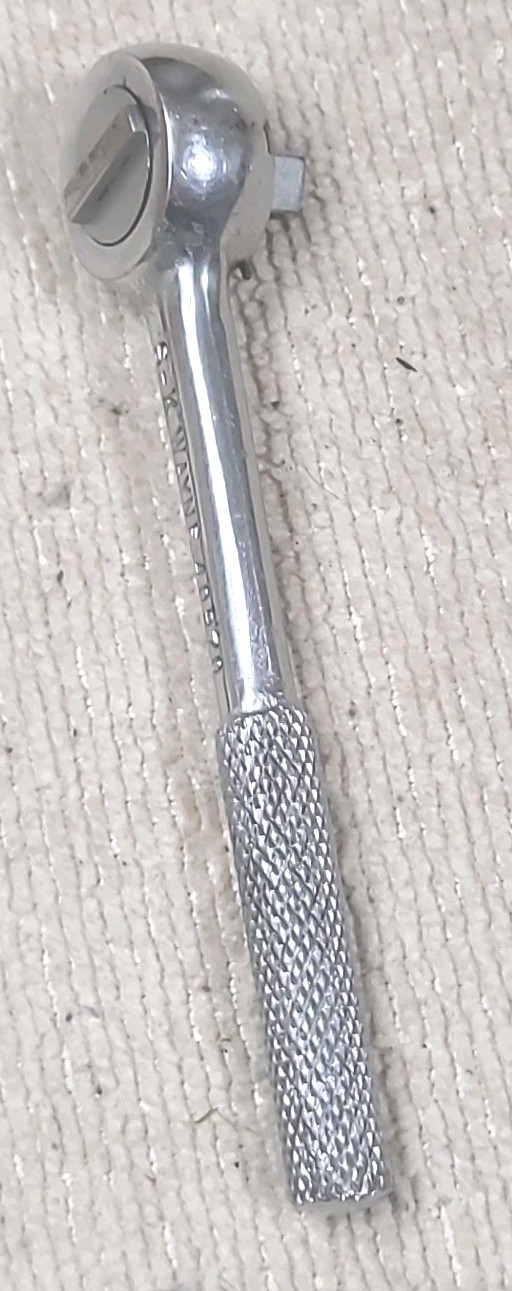 S-K Wayne 40970 Ratchet 1/4" Drive Compact 4-3/8", Knurled Handle USA Made Tool 
