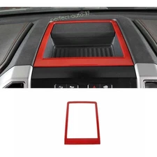 For Ford Raptor F-150 15-2020 Gloss Red Dash Console Storage Box Frame Trim