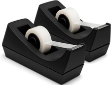Desktop Tape Dispenser Non-Skid Weighted Base 2 Pack Office Home School