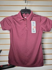 Girls S/S Polyester Polo Small