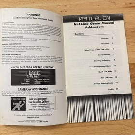 Virtual On: Cyber Troopers (Sega Saturn, 1996) Manual Only 81072