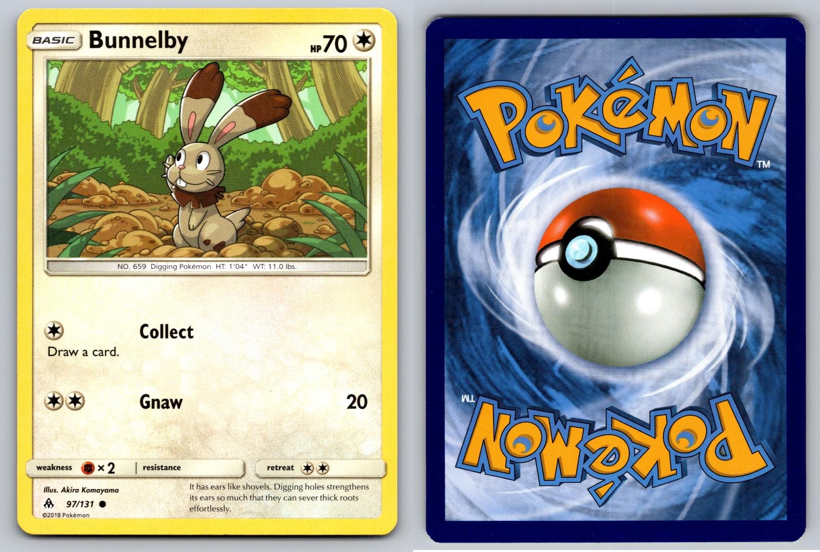 BUNNELBY 97/131 COMMON FORBIDDEN LIGHT POKEMON NM